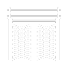 Ícono de reja metálica doble con diseño de rombos y cerca electrificada superior, representando los servicios de seguridad perimetral ofrecidos por CASFAM.